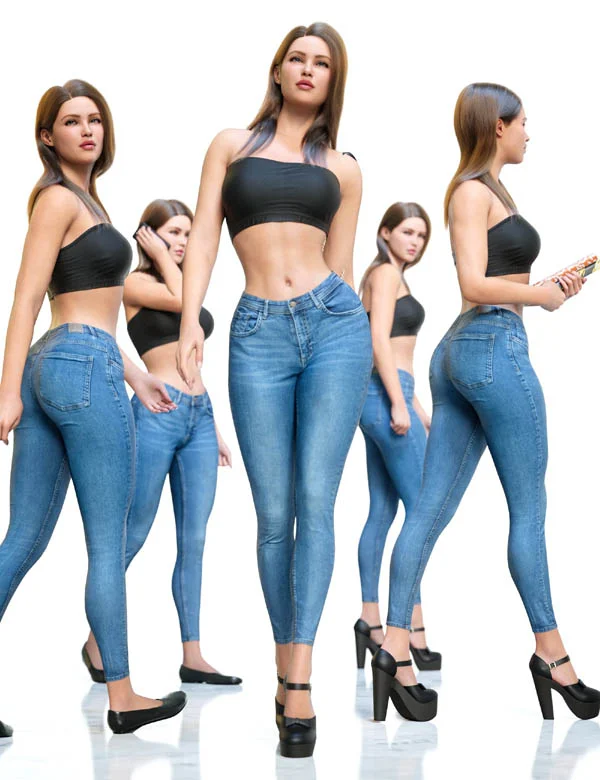 Z Pose Library Walking Mega Set for Genesis 9 and 8 Female