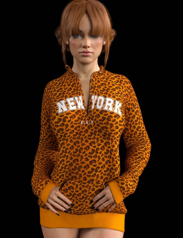 X-Fashion dForce Hoodie Crush for Genesis 9 and 8 Female