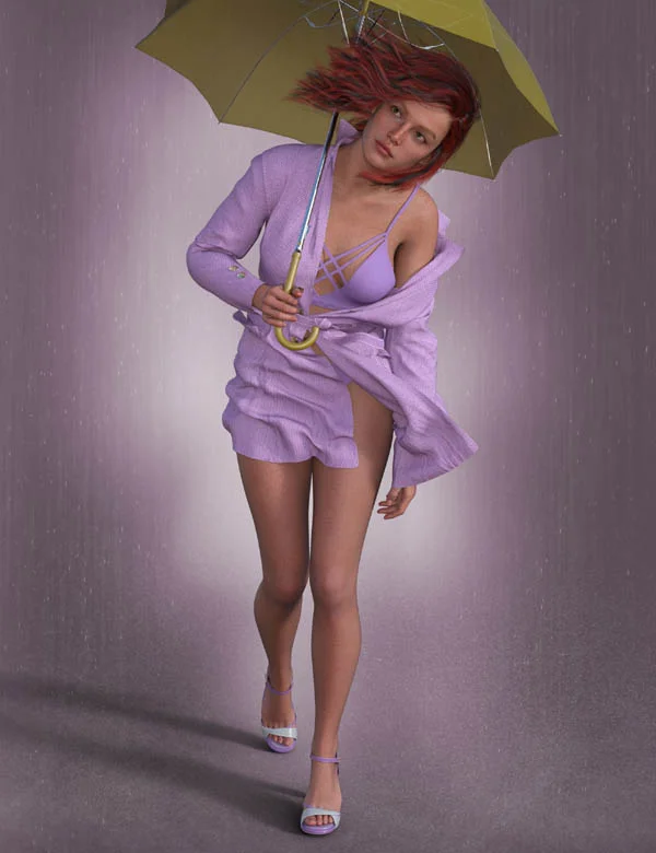 BRZ Romantic Rain Single Poses for Genesis 9